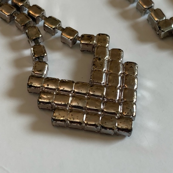 Vintage Clear Crystal Rhinestone Dangle Drop Earrings Clip Ons Runway New Years - Picture 12 of 14